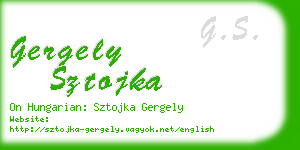 gergely sztojka business card